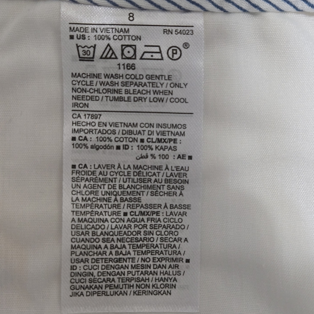 Old Navy Everyday Short Lemon Print Chino Shorts Cotton White Yellow Size 8 NWT - Picture 9 of 13